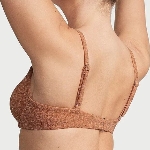 Victoria's Secret Swim Shimmer Icon Push-Up Top + Side-Tie Brazilian Bottom NEW - Picture 3 of 7